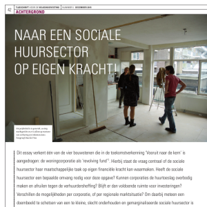 Naar een sociale huursector op eigen kracht!