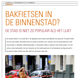 Bakfietsen in de binnenstad?