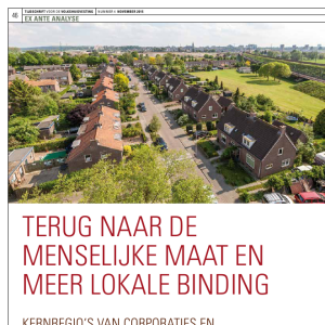 Terug naar de menselijke maat en meer lokale binding