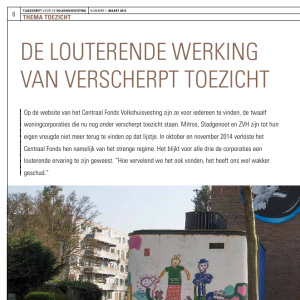 De louterende werking van verscherpt toezicht