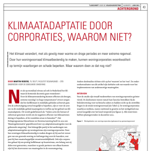 Klimaatadaptie door corporaties, waarom niet?