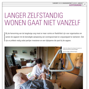 Langer zelfstandig wonen gaat niet vanzelf