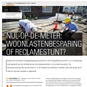 Nul-op-de-meter woonlastenbesparing of reclamestunt?