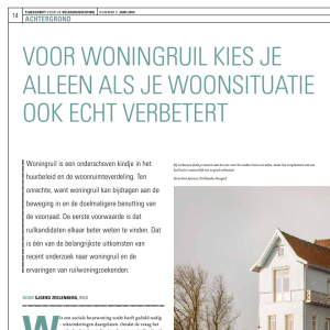 Voor woningruil kies je alleen als je woonsituatie ook echt verbetert