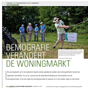 Demografie verandert de woningmarkt