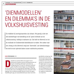 'Dienmodellen' en dilemma's in de volkshuisvesting