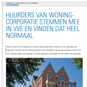 Huurders van woningcorporatie stemmen mee in VVE en vinden dat heel normaal